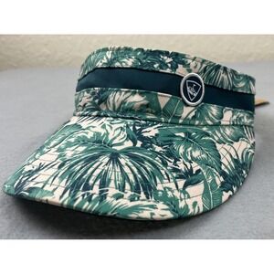 Callaway‎ Ladies Tropical Leaf Print Golf Sun Visor Green White Adjustable NWT